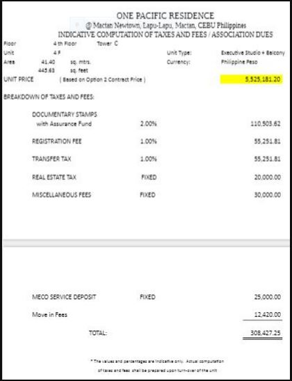 Mactan New Town price 10 May 2017
