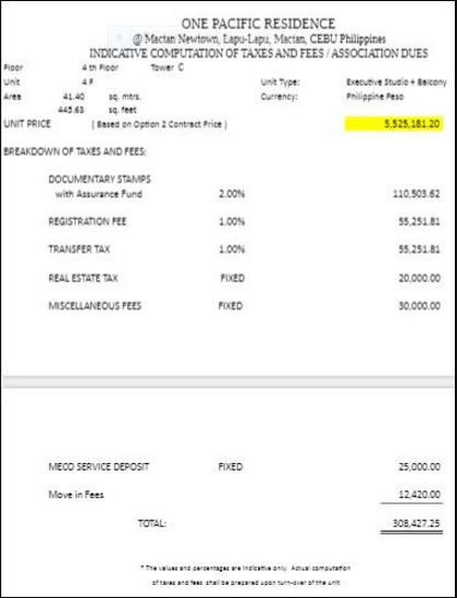Mactan New Town price 11 May 2017
