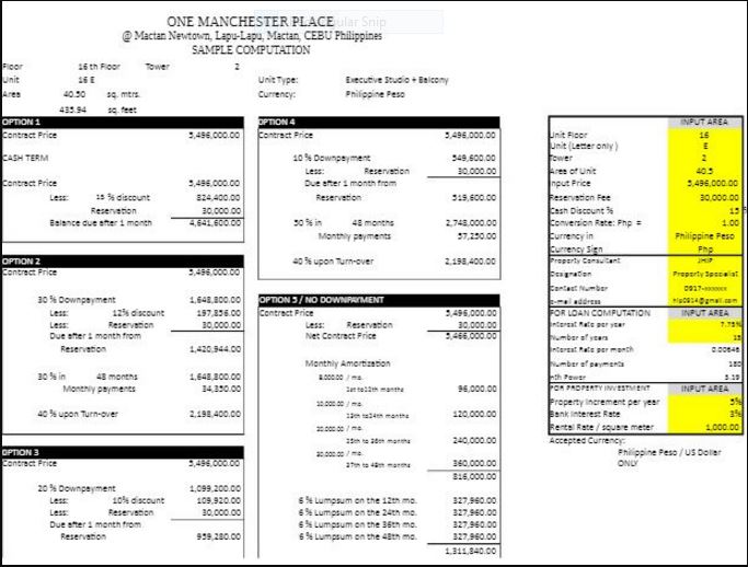Mactan New Town price 4 May 2017