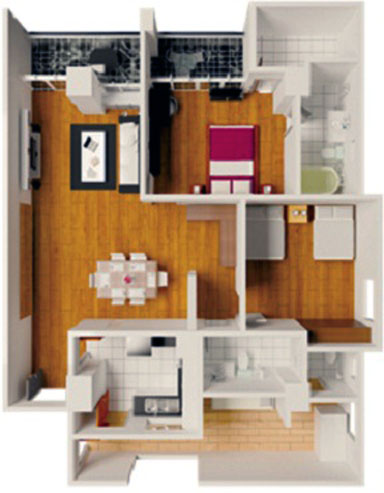 Queensland Manor 2 bed rm flr pln