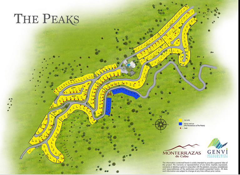 Monterazas Peak map