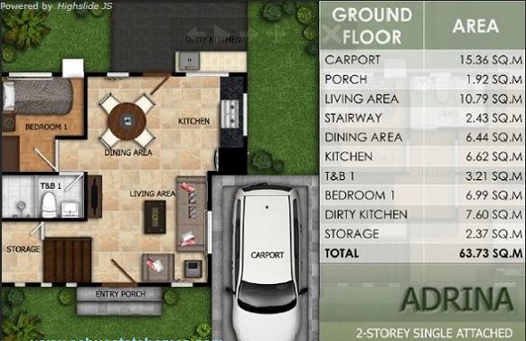 Modena Town Square Adrina floor plan 1