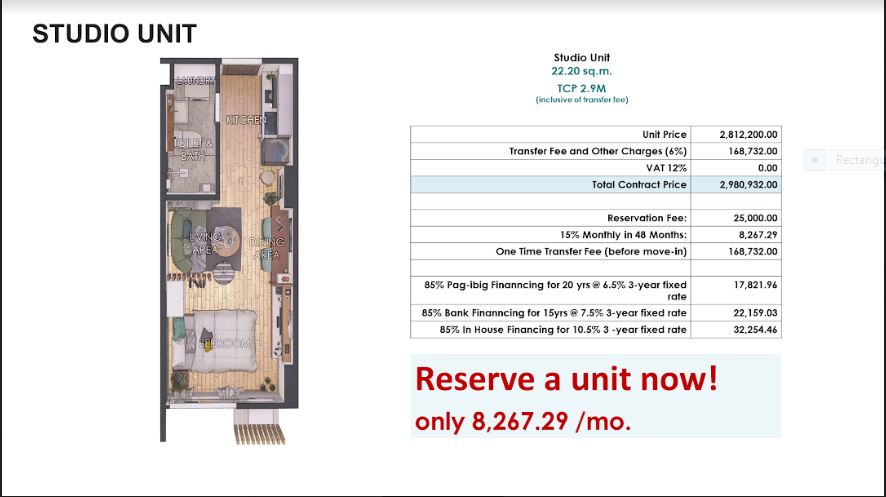 Arc Towers price 1 studio