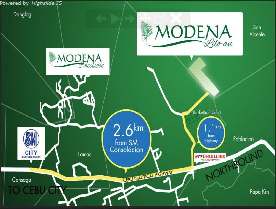 Modena Liloan Vicinity map