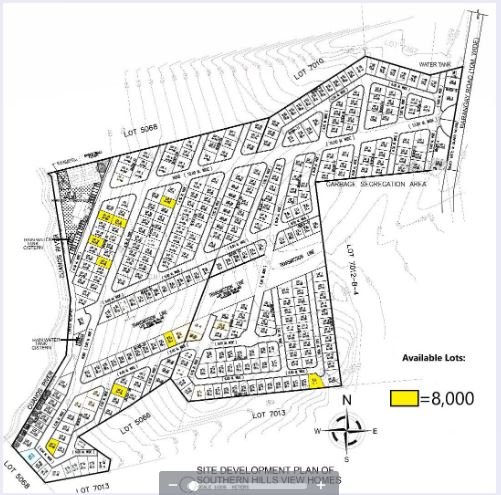 Southern Hills map Aug. 2019